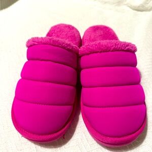 Hot pink slippers